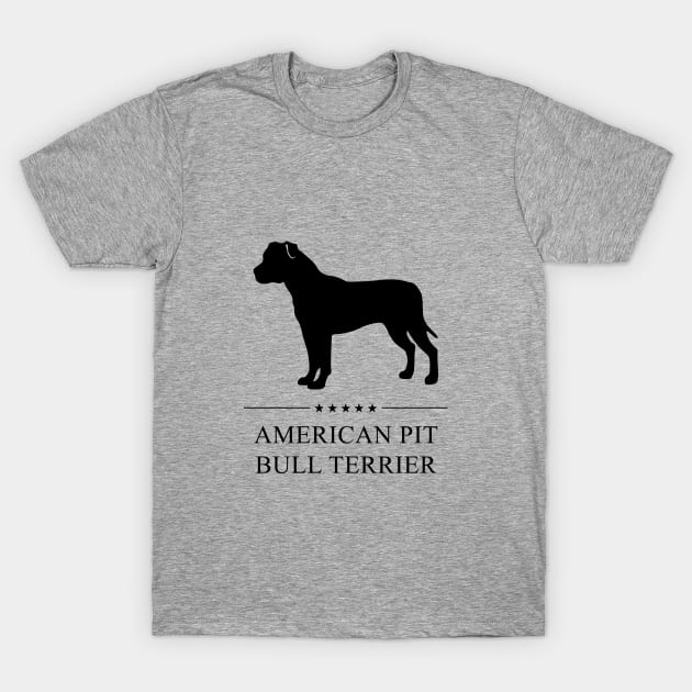 American Pit Bull Terrier Black Silhouette T-Shirt by millersye